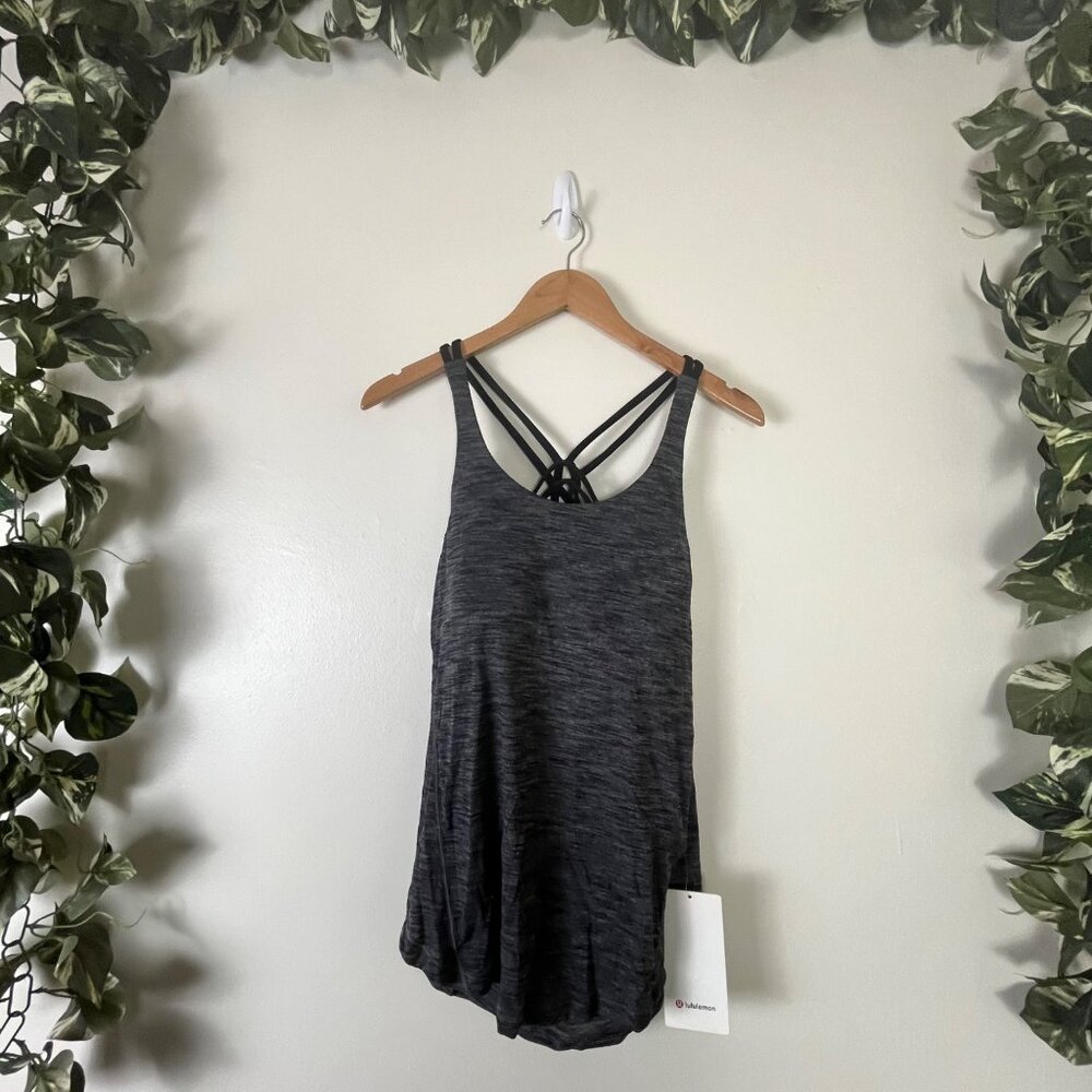 lululemon athletica Black and Gray Tank Top